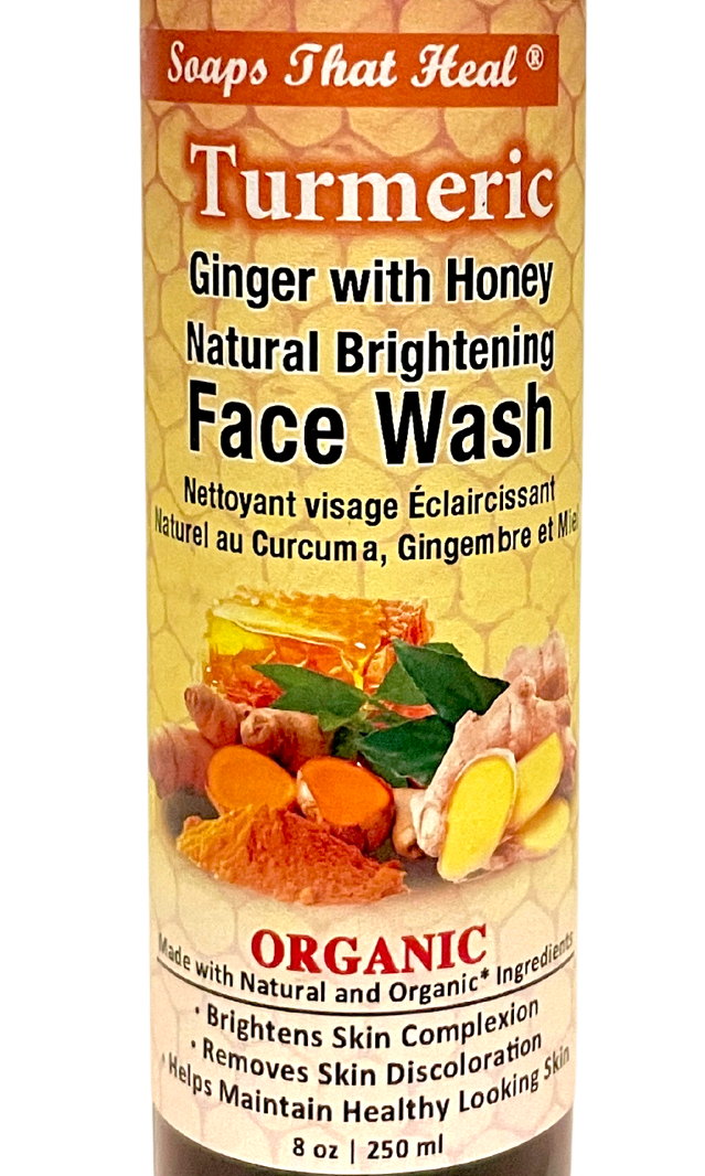 Turmeric Ginger with Honey Natural Brightening Organic Face Wash - brightens skin complexion