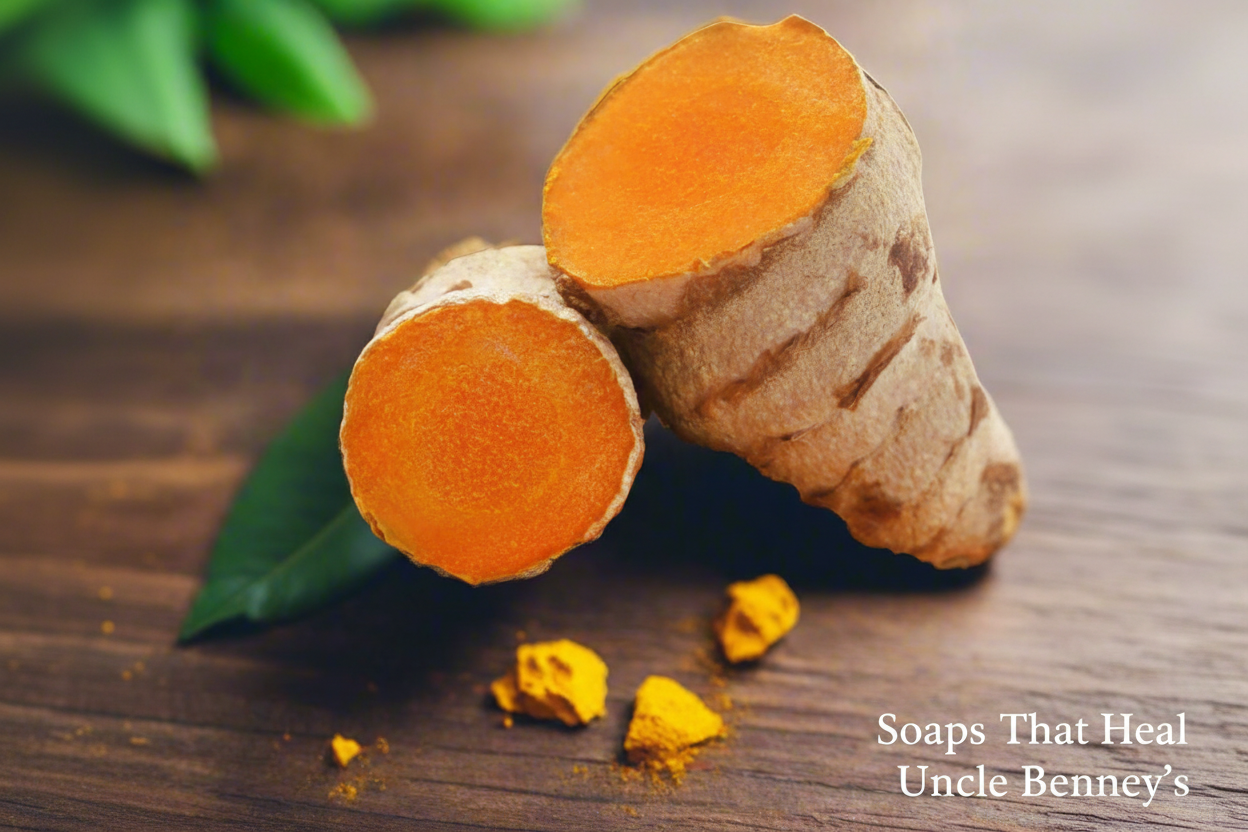 turmeric soap to remove dark spots, everyday use of turmeric on the facesoaps that heal,uncle benney's turmeric butter,oilblends traditional plant based beauty solutions, Naturally Even Skin Tone, Fade Dark Marks & Spots, Skin Discoloration, Control Facial Hyperpigmentation, Eczema, Ingrown Hair, and Skin Disorders using plant based products, oilblends products, soaps that heal, uncle benney's