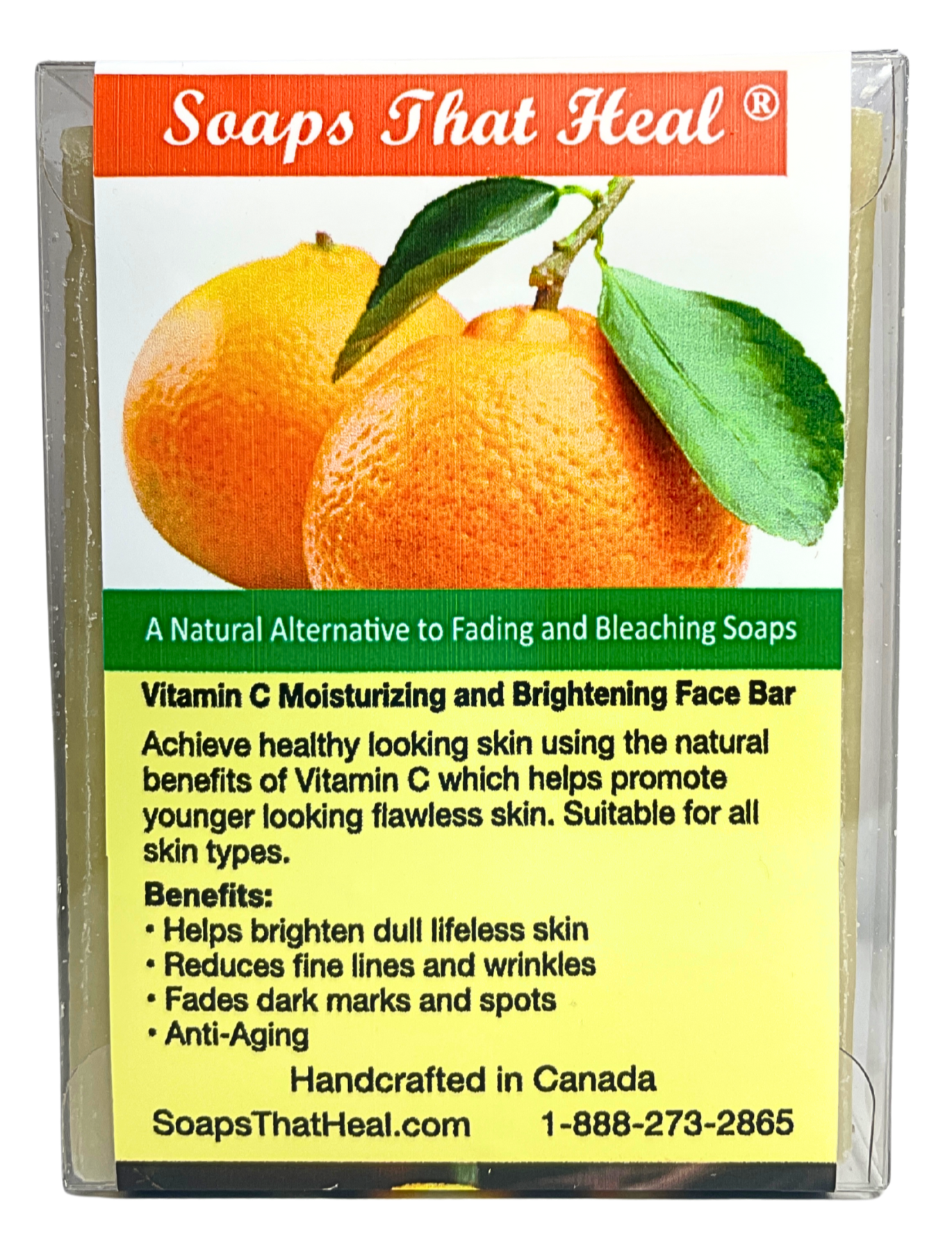 soaps that heal vitamin c face brightening soap bar, packed with vitamin c and orange extract, Handcrafted with powerful plant-based ingredients, this gentle yet effective facial soap is packed with Vitamin C, antioxidants, and nourishing oils that work together to brighten, even out skin tone, and reduce dark spots naturally