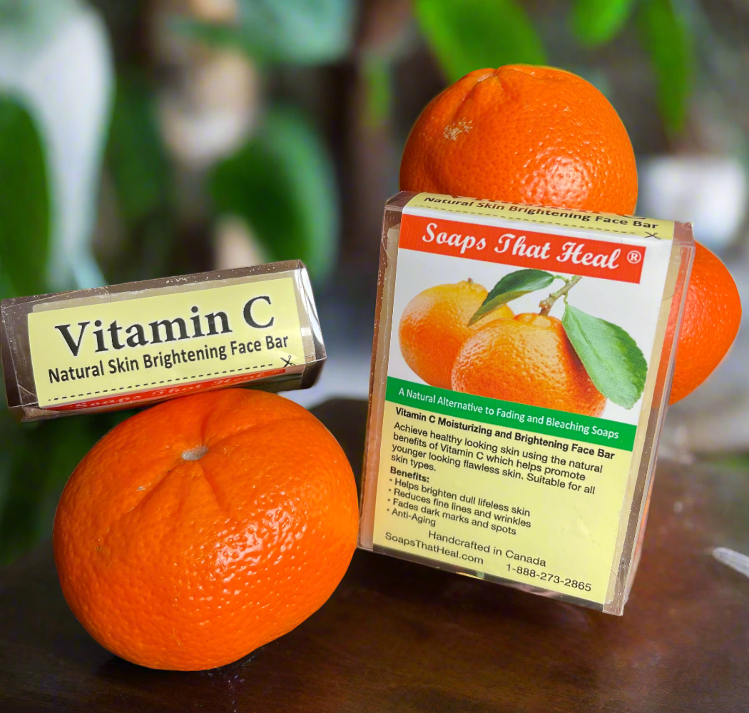 soaps that heal vitamin c natural skin brightening face bar helps brighten dull uneven skin using sea buckthorn oil, orange extract and many nutrients, organic anti aging soap bar, all natural plant based ingredients for face soap