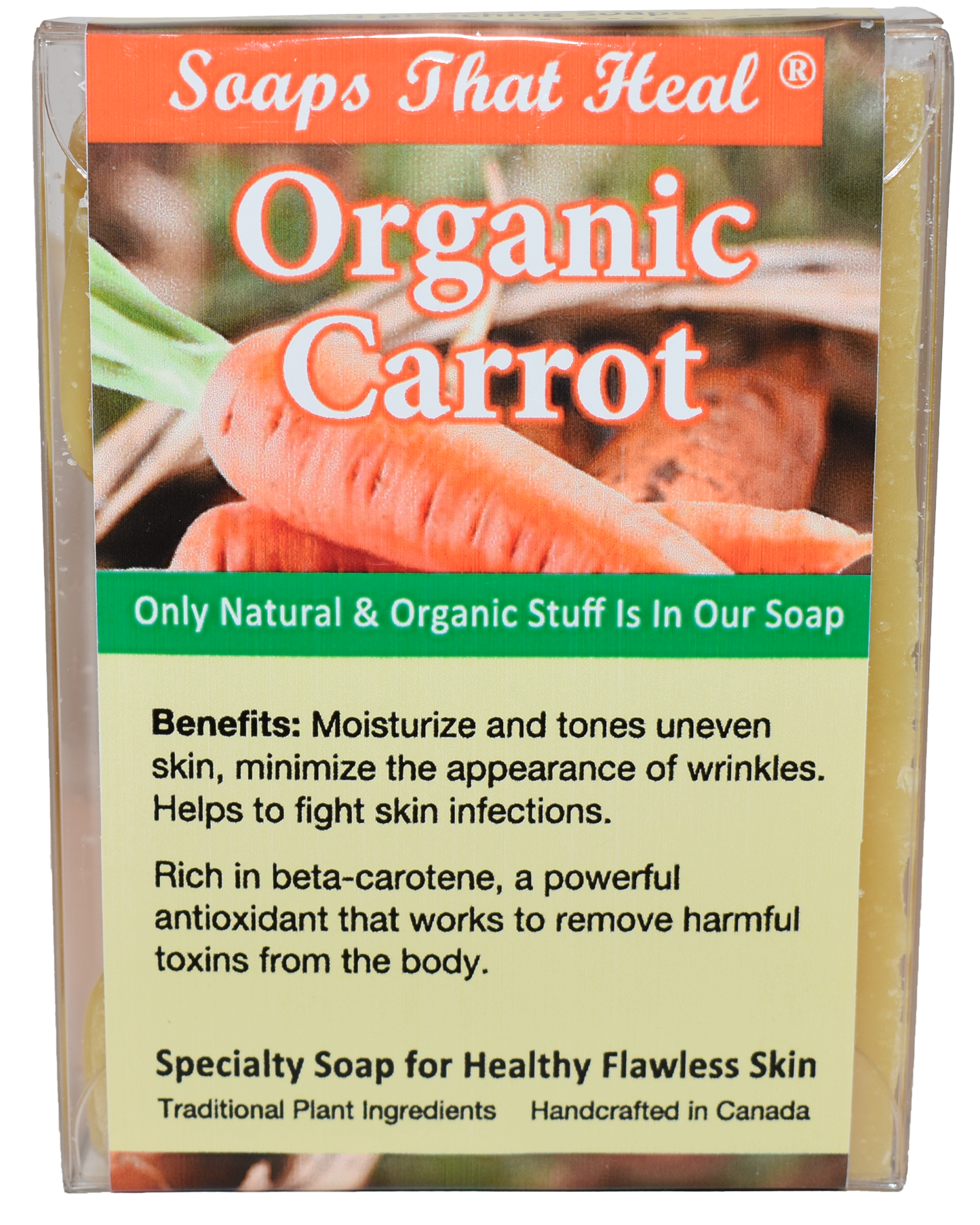 soaps that heal, organic carrot soap, minimize wrinkles. moisturize body, remove dark marks and spots, flawless skin, Soaps That Heal - Organic Carrot Soap Rich in beta-carotene - Moisturizes and tones uneven skin , reduce appearance of wrinkles, Anti-aging , oilblends, oil blends, uncle benneys