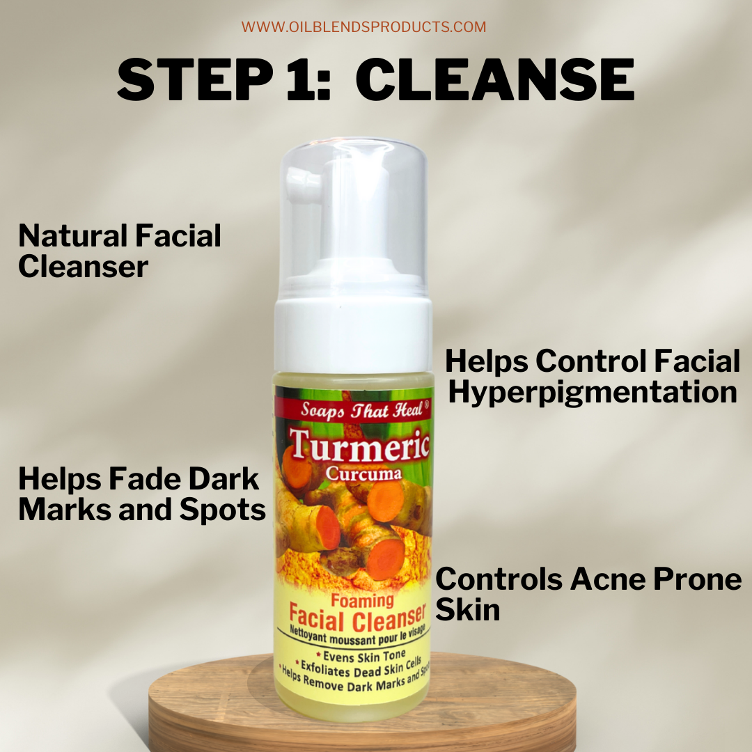 "Uncle Benney's Turmeric Foaming Facial Cleanser - Natural Rejuvenate Skincare Product for Hyperpigmentation, Dark Marks, Dark Spots, and Acne-Prone Skin. Vegan-Friendly Foaming Cleanser for Dark Spot Treatment and Spot Remover. Soaps That Heal by OilBlends. Foaming Face Wash for Clear, Radiant Skin."