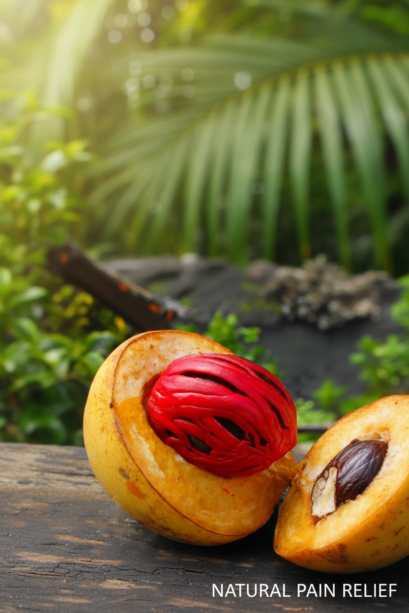 Nutmeg Oil - Natural Pain Relief Spray, Grenada Nutmeg ,nutmed, pain, cramps, joint pain, arthritis pain, best natural pain relief, essential oil ,nut-meg, spiced, oilblends, oil blend, uncle benneys,  Inflammation of Joints, Muscular Aches, Pains, Sprains and Cramps