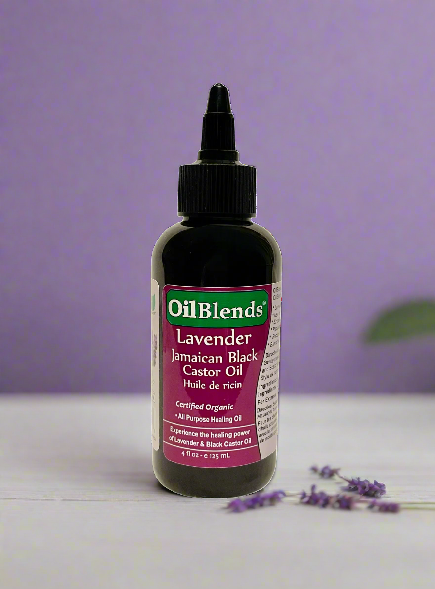 OilBlends,Jamaican Black Castor Oil with Lavender,Natural hair care treatment,Scalp and hair oil, castor oil treatment,remove dandruff,strength hair,stop baldness,stop receding hair line,stop hair breakage,thicken and grow hair,Lavender essential oil for healthy hair,Nourishing scalp treatment,Organic hair care solutions,Moisturizing and conditioning oils,Holistic hair and scalp care,oil blends,jbco