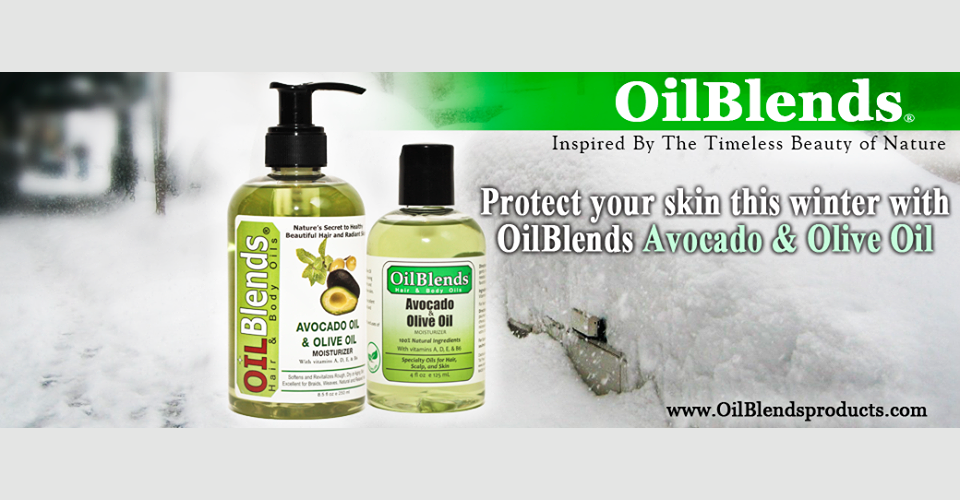 OilBlends Avocado and Olive Oil skin moisturizer for dry skin, oil for dry skin in the winter