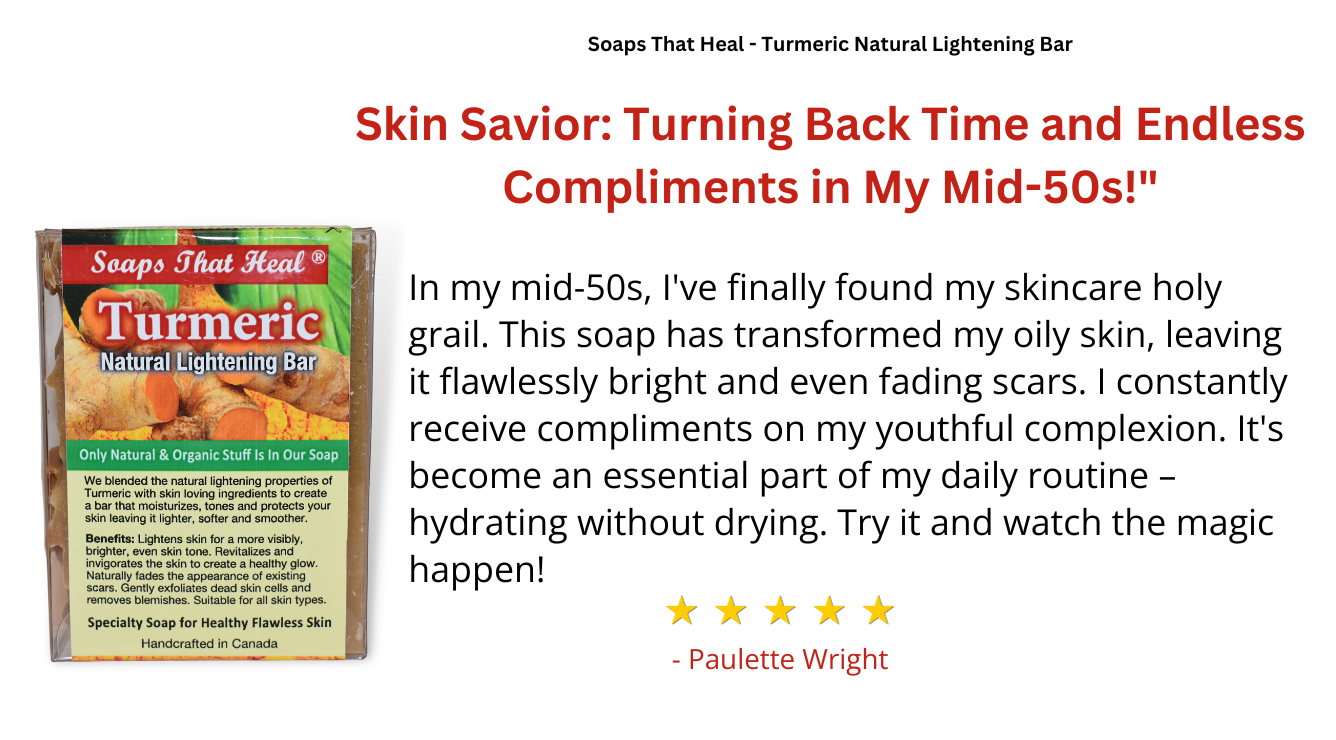 5 stars skincare product review soaps that heal turmeric natural lightening bar soap