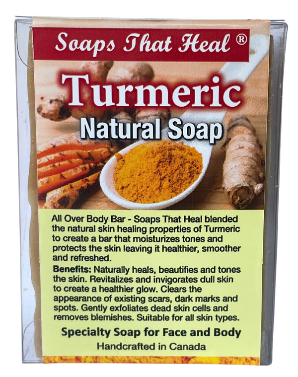 Turmeric Natural Soap Bar helps maintain healthy looking skin