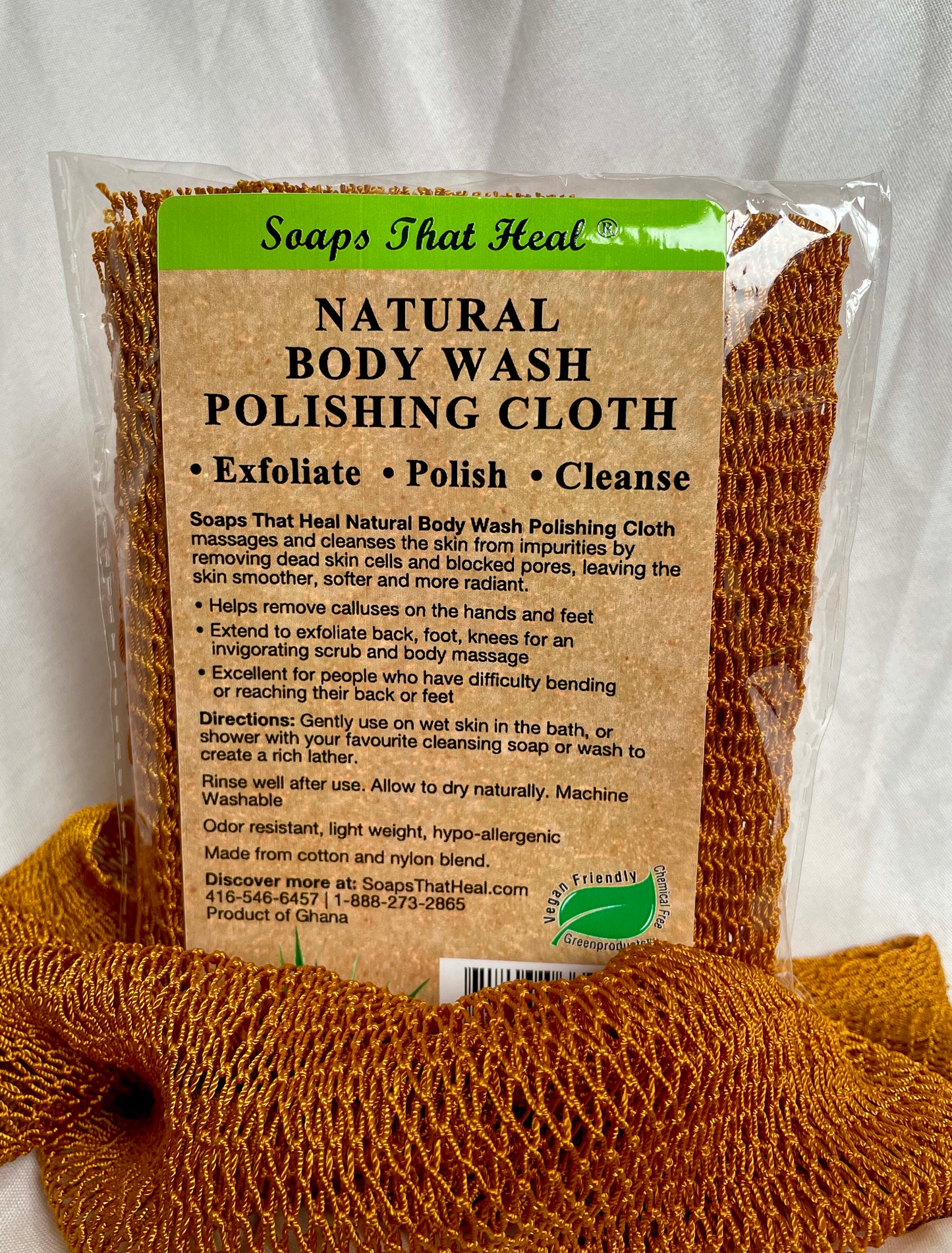 the best Soaps That Heal Brown natural body wash polishing cloth, hypo-allergenic cloth for soft skin, vegan friendly wash cloth, soaps that heal african net sponge, brown colour wash cloth