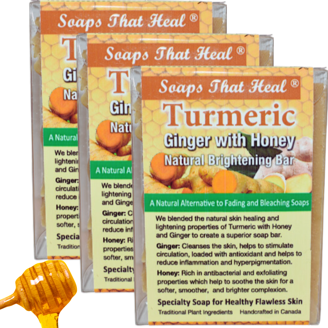Ginger with honey soap is versatile and can be used on both the face and body. Its natural properties are beneficial for facial skin, especially for combating acne and signs of aging, and it's equally effective for body skincare, providing a refreshing and cleansing experience. turmeric is great for naturally brightening the skin, soaps that heal turmeric ginger with honey natural brightening bar