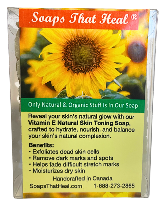 soaps that heal vitamin e natural skin toning soap, exfoliates dead skin cells, soap to remove dark marks and spots, the best moisturizing soap bar, organic soap, oilblends vitamin e toner bar