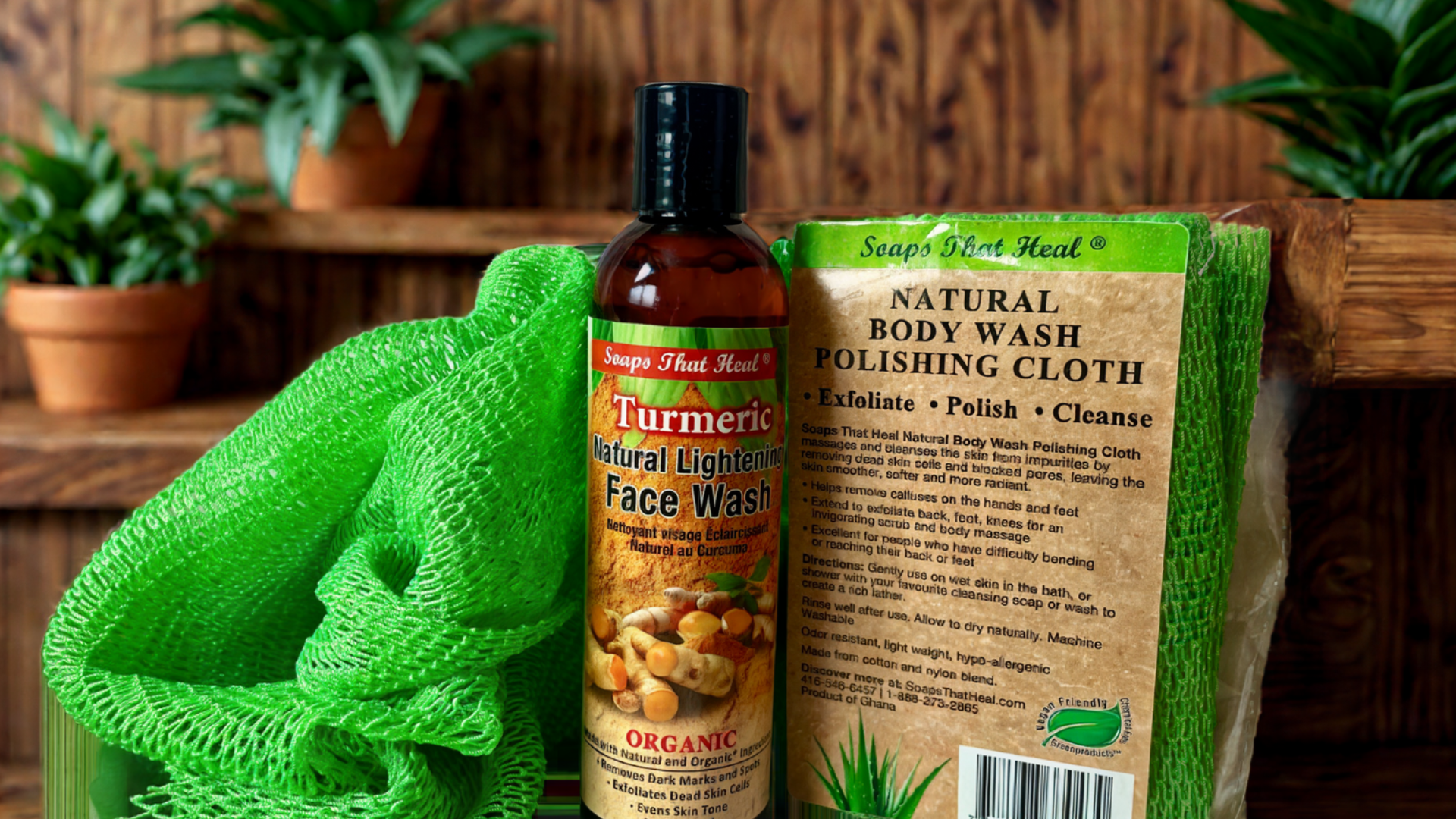 Discover the perfect combination of traditional skincare with African washcloths and Soaps That Heal Face Wash. Gently exfoliate and cleanse your skin, leaving it feeling refreshed and rejuvenated with natural, plant-based ingredients. Experience smoother, healthier-looking skin today!"