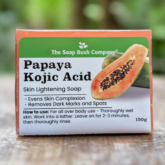 Soap Bush, Papaya Kojic Acid Skin Lightening Soap, Evens Skin Complexion, Remove Dark Marks and Spots, kojic soap on amazon,Complexion, Helps Control Hyperpigmentation,kojie san kojic soap, kojie san skin brightening soap, marie france Real kojic acid soap, skin lightening, skin brightening, hyperpigmentation, turmeric soap, papaya,all over body use, ,soap bush co,Clore,BSW Beauty Supply,What is kojic acid soap, best kojic acid soap, How effective is kojic acid soap for dark spots and hyperpigmentation