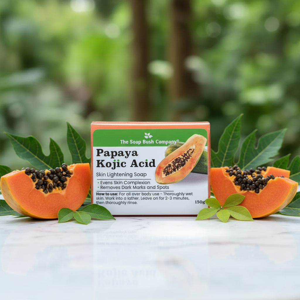 Soap Bush, Papaya Kojic Acid Skin Lightening Soap, Evens Skin Complexion, remove Dark Marks and Spots, kojic soap on amazon, Complexion, Helps Control Hyperpigmentation,kojie san kojic soap, kojie san skin brightening soap, marie france Real kojic acid soap, skin lightening, skin brightening, hyperpigmentation, turmeric soap, papaya,all over body use, ,soap bush co, Clore,BSW Beauty Supply,What is kojic acid soap, best kojic acid soap, How effective is kojic acid soap for dark spots and hyperpigmentation