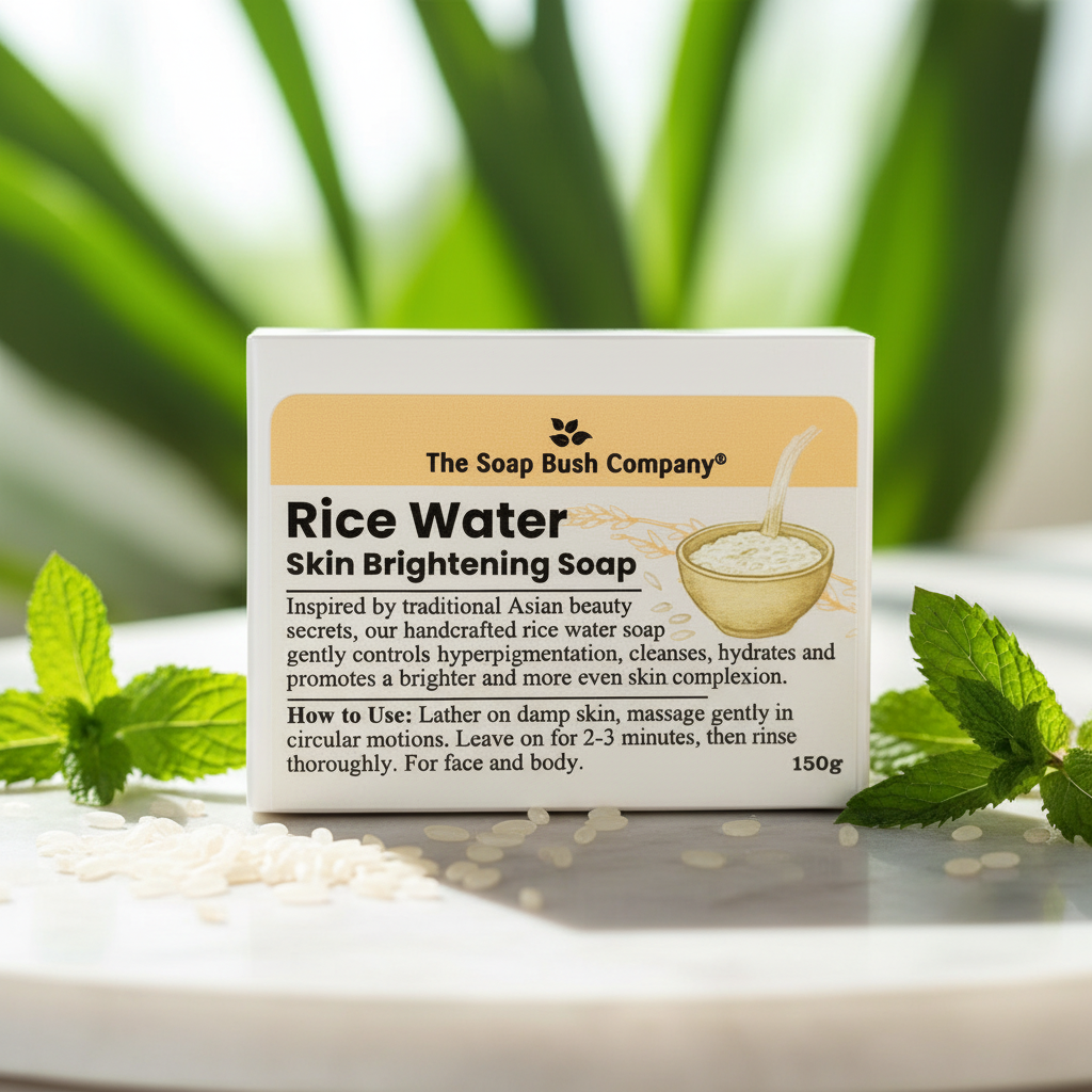 fermented rice water soap for glowing skin, natural rice water soap for face ,organic rice extract soap for brightening skin , hydrating, rice soap, anti-aging , fine lines, plant-based soap for sensitive skin, vegan friendly soap, even skin tone, organic cold pressed soap. blemish control, natural  kojic acid , hyperpigmentation, moisturizing soap for healthy skin, brightening rice water facial soap, rice extract , smooth skin, natural soap for radiant  complexion, cleansing soap bar