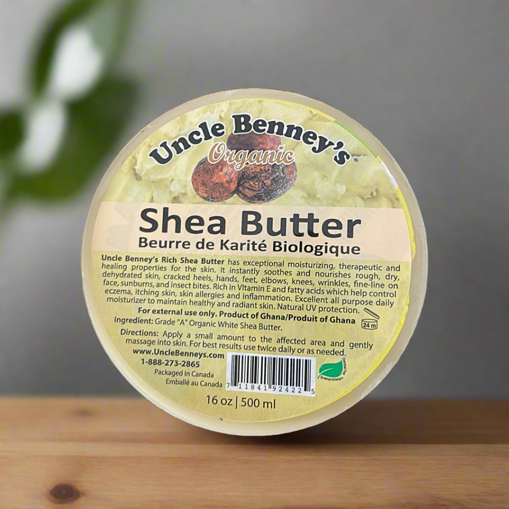 Uncle Benney’s Premium Quality Organic White Shea Butter. Ethically sourced and handcrafted to perfection, this nutrient-rich butter is packed with vitamins A, E, and F, offering deep hydration, nourishment, and protection for all skin types. oilblends products, soaps that heal shea butter