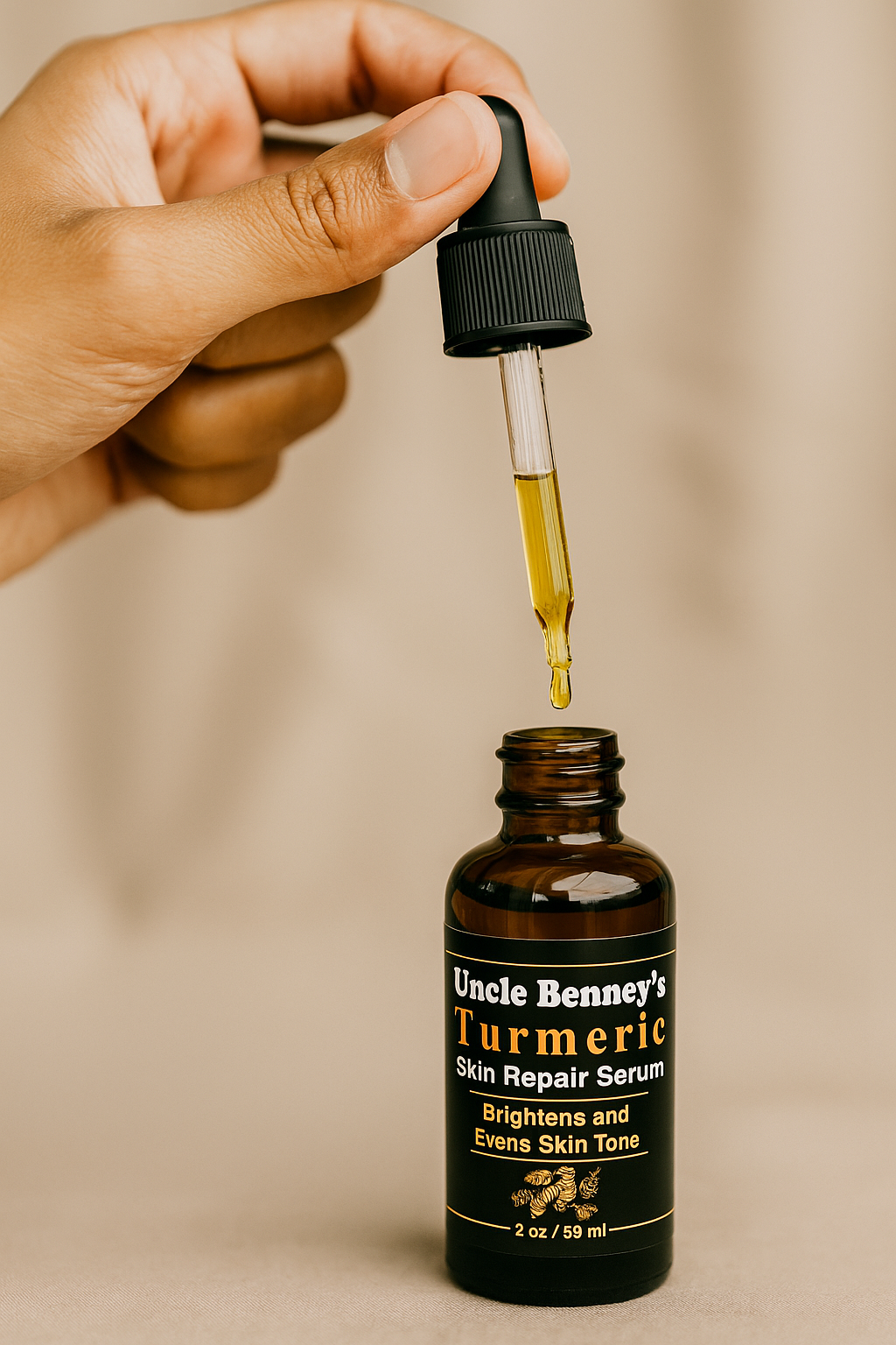 Turmeric Skin Repair Serum,for Turmeric serum for dark spots and hyperpigmentation,does turmeric serum really work for dark spots,How long does turmeric serum take to show results,Benefits of Turmeric Serum for Hyperpigmentation,soaps that heal,uncle benney's,oilblends,oil blends,plant-based skincare,fade dark spots, natural skincare,glowing skin,natural plant-based dark spot treatment,Which turmeric serum is best for hyperpigmentation