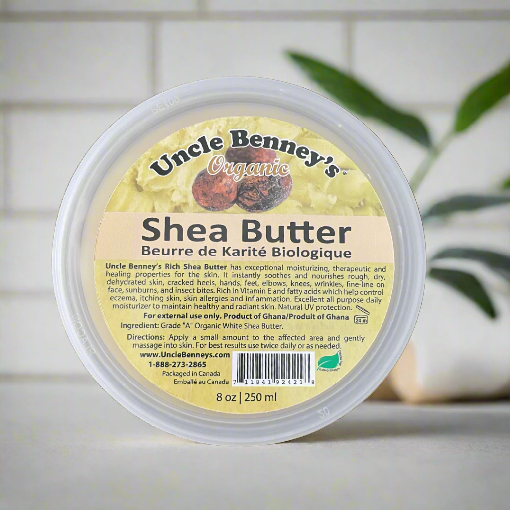 Uncle Benney's Premium Quality Organic White Shea Butter. How to use: Warm a small amount between your palms and apply to dry areas for instant hydration. Massage into hair and scalp as a natural conditioner.
Use as a base for DIY skincare, including whipped body butters and healing balms. Pure. Organic. Uncompromised. Give your skin and hair the care they deserve with Uncle Benney’s Premium Quality Organic White Shea Butter. oilblends products, soaps that heal